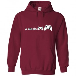 Evolution Of A Video Game Controller Gamer Inspired Hood For Gaming Kids & Adults Unisex Hoodie